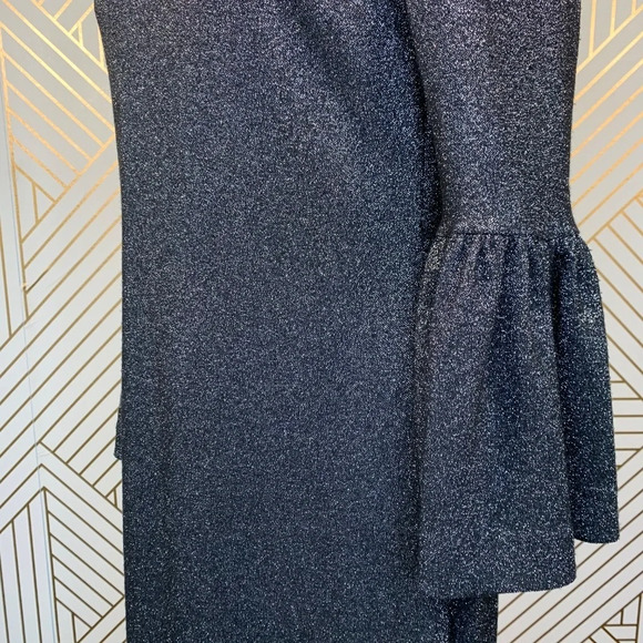 Ted Baker Hanneh Fluted Metallic Knit Mini Dress - Picture 6 of 8